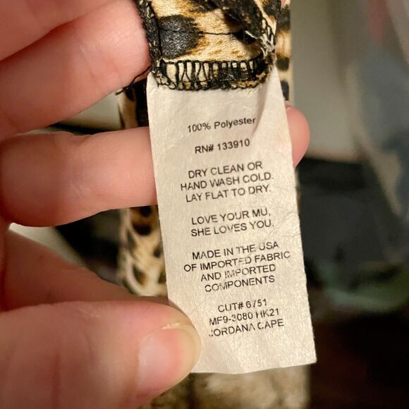 Show Me Your MuMu Jordana Cape Leopard Long Duster Cardigan Coverup Kimono - XS - Picture 8 of 8